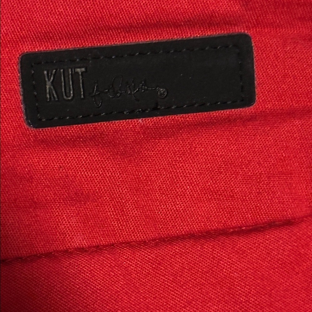 Kut from the Kloth Vibrant Red cropped trouser - Picture 3 of 4